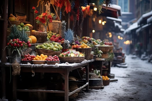 AI generated Winter Street Photography - Generative AI photo