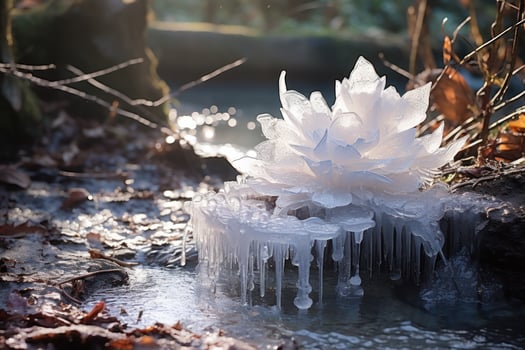 AI generated Frozen Water Features - Generative AI photo