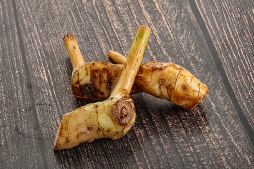 Raw galangal root seasonong aroma photo