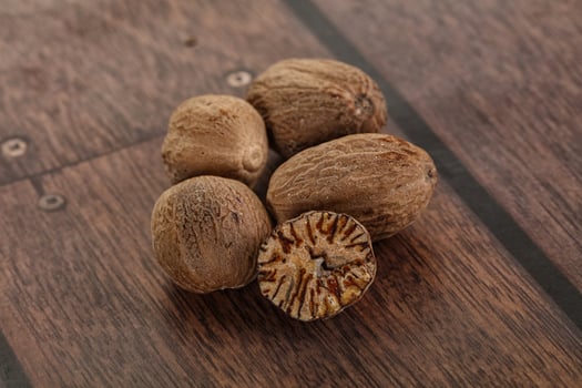 Aroma seasoning Nutmeg for cooking photo