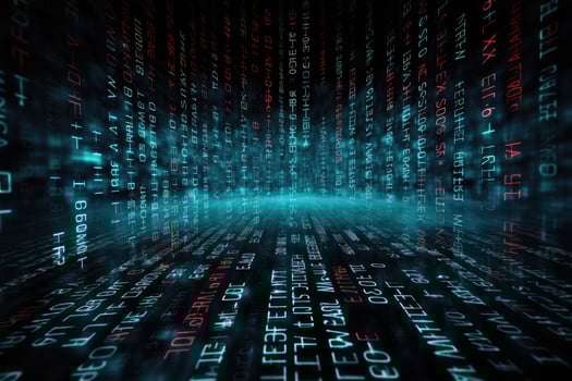 AI generated Binary Realistic tech colorful background modern devices. Ai generated photo