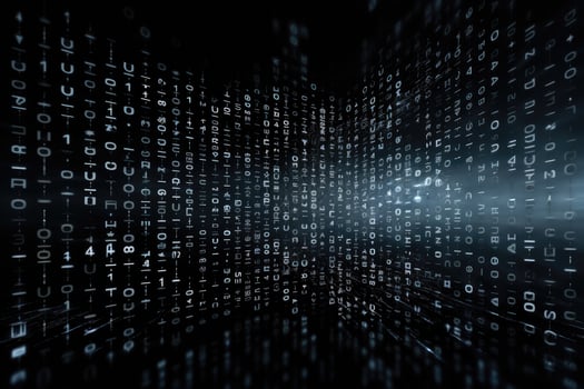AI generated Binary Realistic tech colorful background modern devices. Ai generated photo
