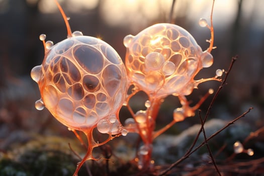 AI generated Frozen Bubbles - Generative AI photo