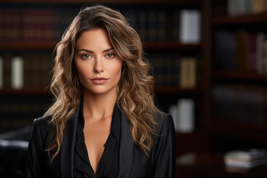 AI generated Stylish professionalism businesswoman redefining legal fashion, empowering women images photo