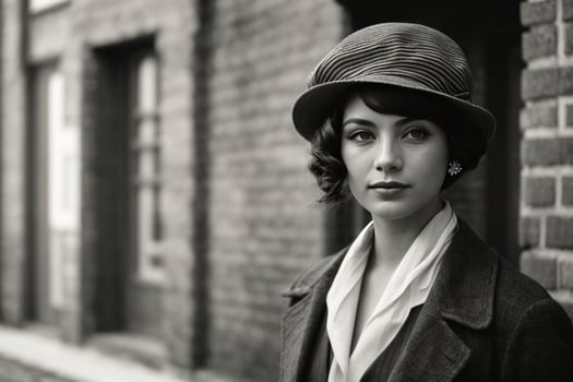 AI generated Vintage Glamour, Posing in 1920s Style Generative by AI photo