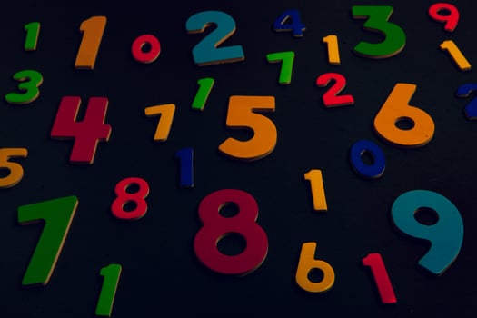 Background or texture of numbers. Finance data concept. Mathematic. Banking or currency. Business and economic growth. photo