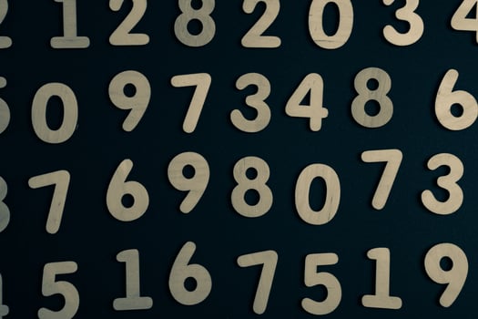 Background or texture of numbers. Finance data concept. Mathematic. Banking or currency. Business and economic growth. photo