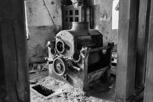 Photography on theme outstanding building beautiful brick old water mill photo