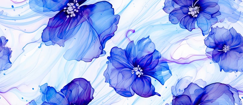 AI generated Pastel blue flower on white background photo