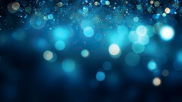 AI generated Realistic blue bokeh background photo
