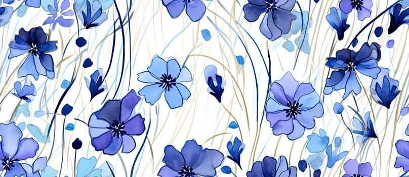 AI generated Pastel blue flower on white background photo