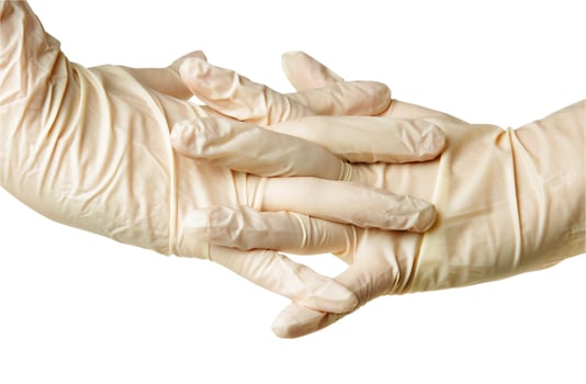 hand with gloves photo