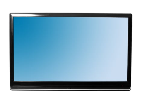 tv screen on white photo