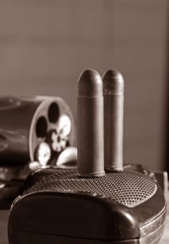 revolver and bullet photo