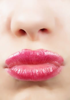 red girl lips photo
