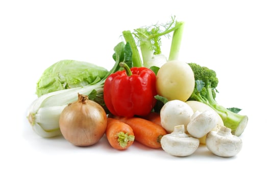 vegetables on white photo