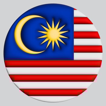 3D Flag of Malaysia on circle photo