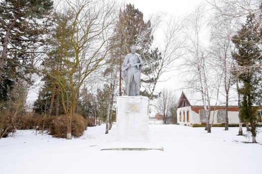 Monument to an unknown soldier in the park photo