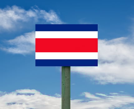 flag on sky photo