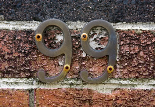 house numbers closeup photo