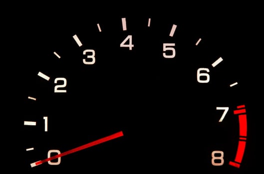tachometer in car photo