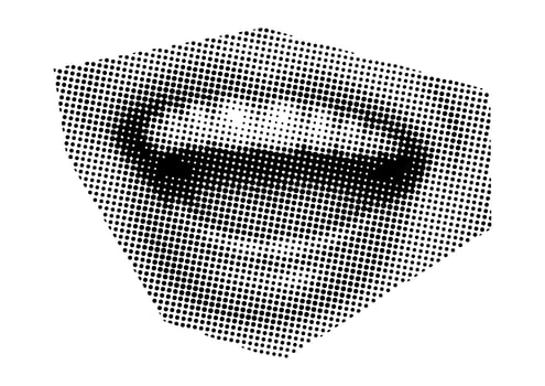 Mouth and lips, smile, tongue, dots Punk y2k black and white collage elements photo