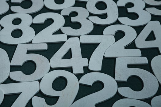 Background or texture of numbers. Finance data concept. Mathematic. Banking or currency. Business and economic growth. photo