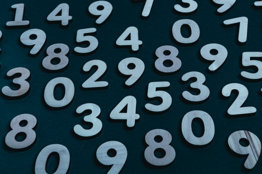 Background or texture of numbers. Finance data concept. Mathematic. Banking or currency. Business and economic growth. photo