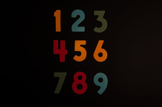 Background or texture of numbers. Finance data concept. Mathematic. Banking or currency. Business and economic growth. photo