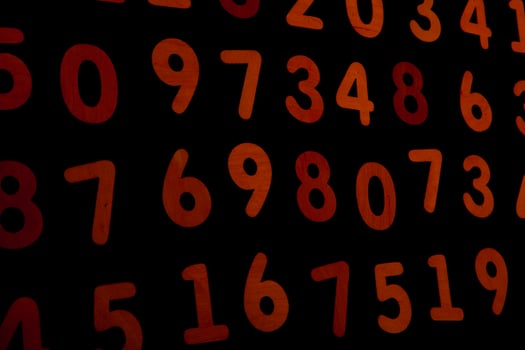Background or texture of numbers. Finance data concept. Mathematic. Banking or currency. Business and economic growth. photo