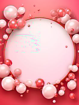 AI generated Portrait circle rounded with balloon AI Generative photo