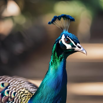 AI generated A regal peacock in royal attire, posing for photo