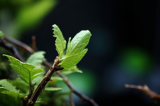 AI generated The mesmerizing process of life unfolding showcased in a close up of a vibrant green leaf, environmental images photo