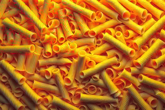 AI generated Macaroni pasta background. Top view. Close-up. generative ai photo