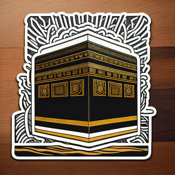 AI generated Islamic holy place of Kaaba. generative ai photo