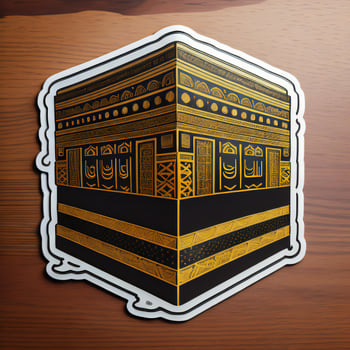 AI generated Islamic holy place of Kaaba. generative ai photo