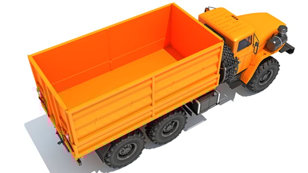 Off Road Truck 6x6 Vehicle 3D Rendering on White Background photo