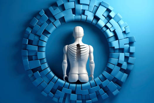 AI generated Abstract 3d human character health care concept,psychotherapy,doctor,disease treatment, Generative AI photo