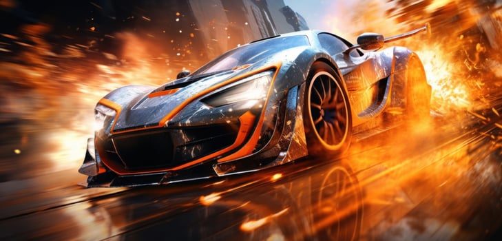 AI generated sport car firewall wallpaper photo