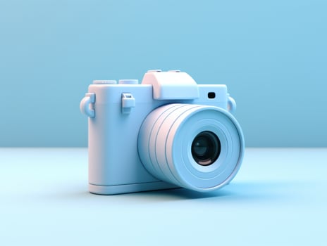 AI generated animation web cam on pastel colors photo