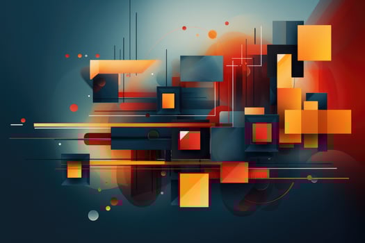 AI generated Abstract geometric composition, Abstract background with geometric shapes Ai generated photo