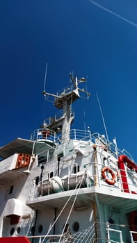 Details of the ship in port photo