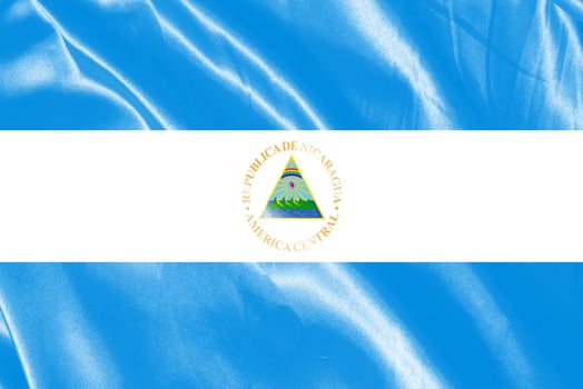 Flag painted on the silk background photo