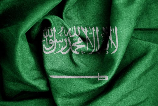 Flag texture on the silk background photo
