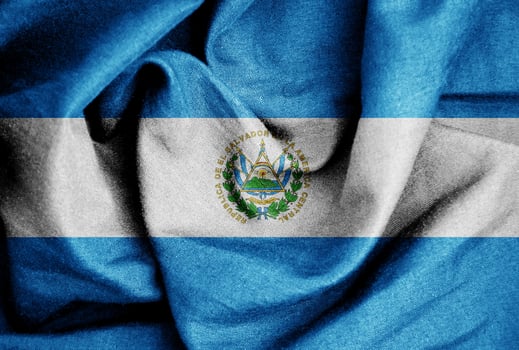 Flag texture on the silk background photo