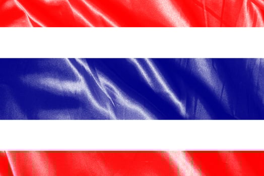 Flag painted on the silk background photo