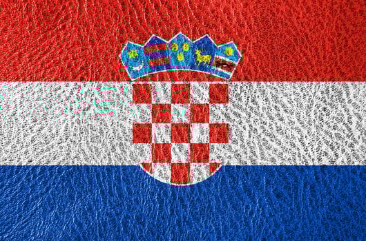 abstract leather texture with the flag photo