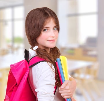 Cute girl at school photo