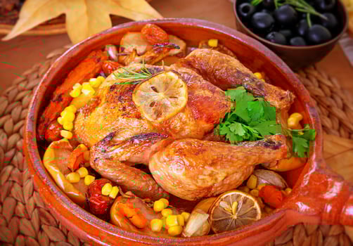Tasty baked turkey photo
