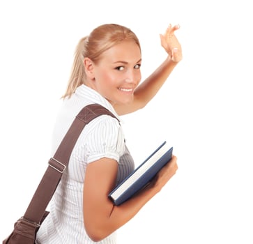 Happy student girl photo